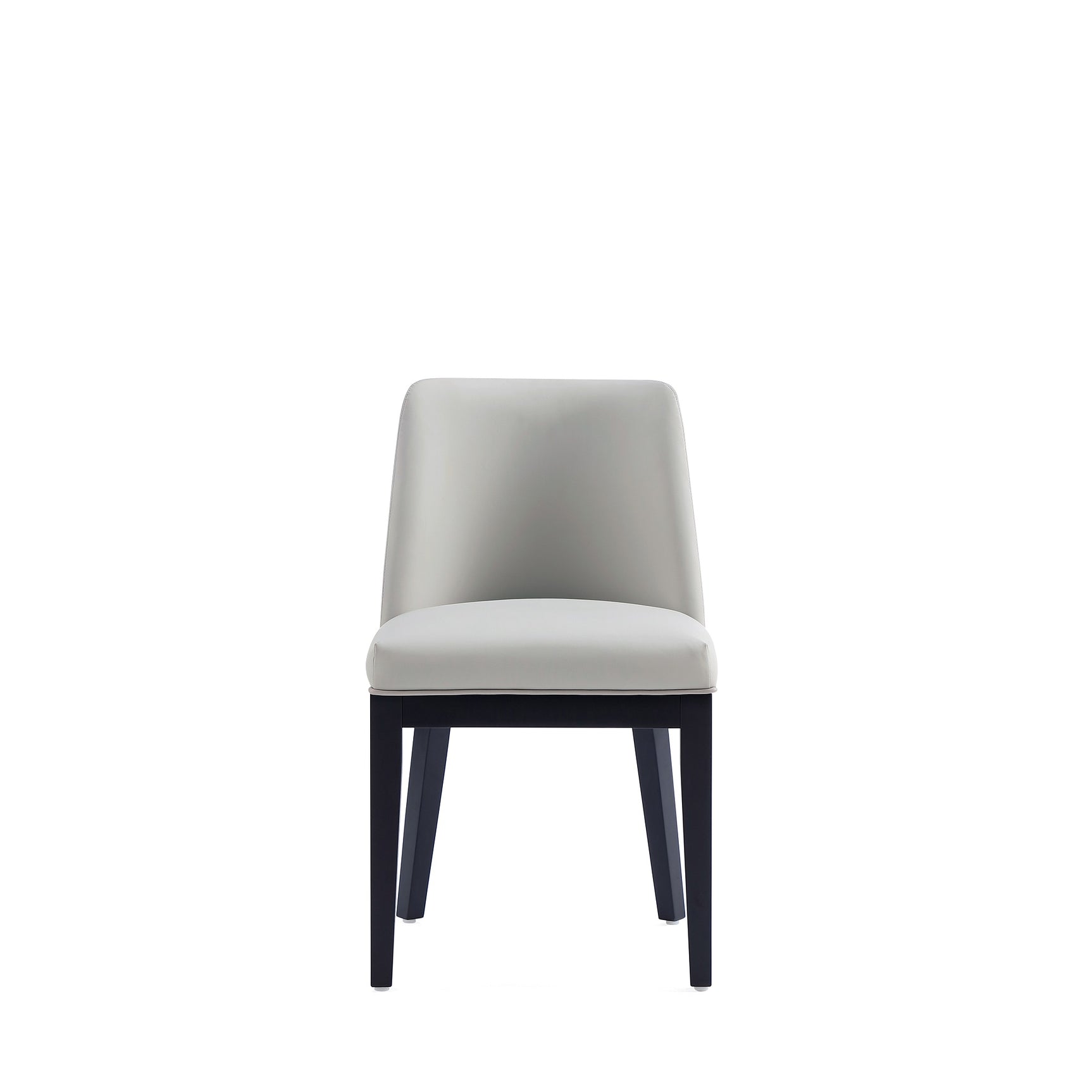 Gansevoort Faux Leather Dining Chair in Stone Grey (set of 4) - Ornate Home
