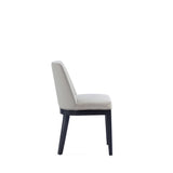 Gansevoort Faux Leather Dining Chair in Stone Grey (set of 4) - Ornate Home