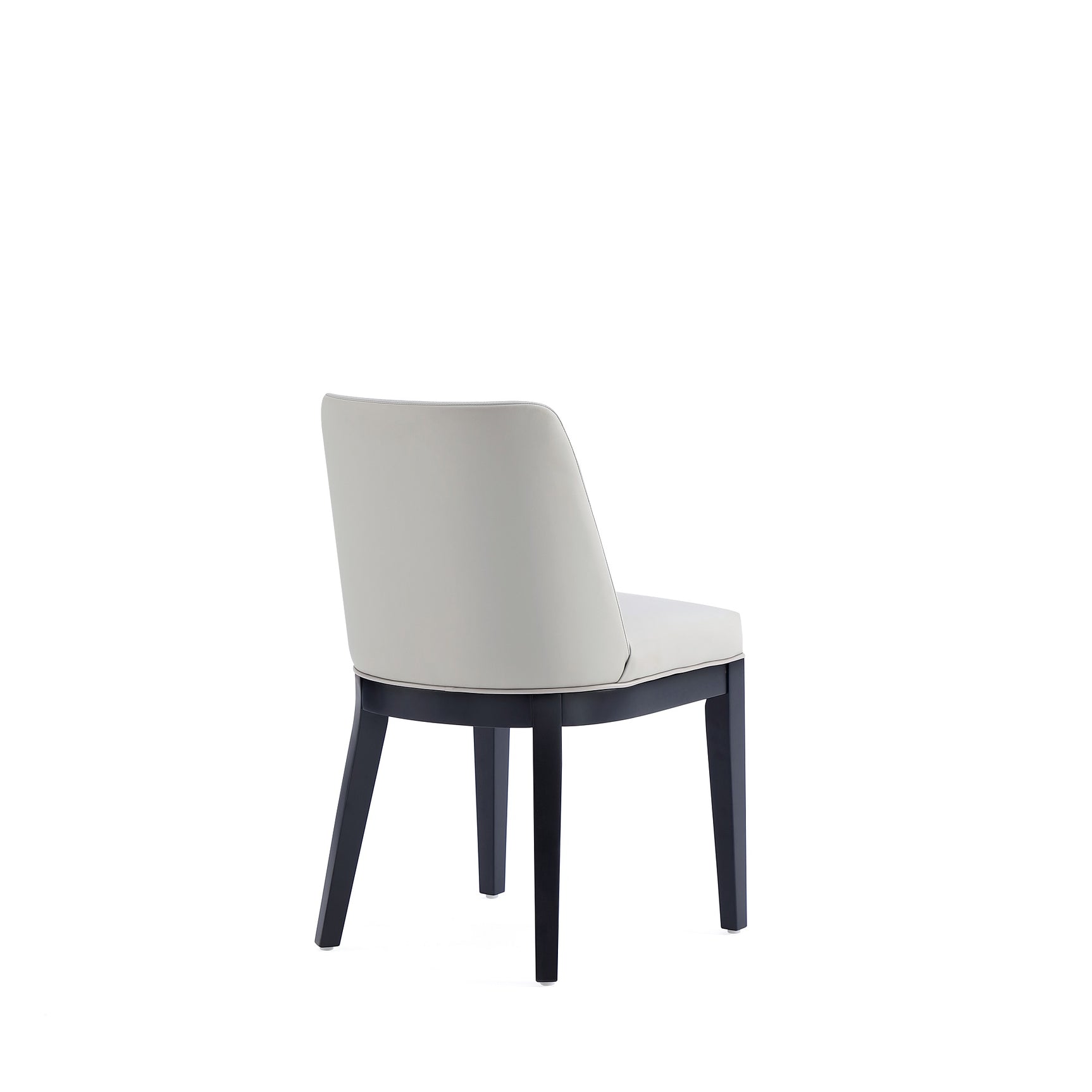 Gansevoort Faux Leather Dining Chair in Stone Grey (set of 4) - Ornate Home