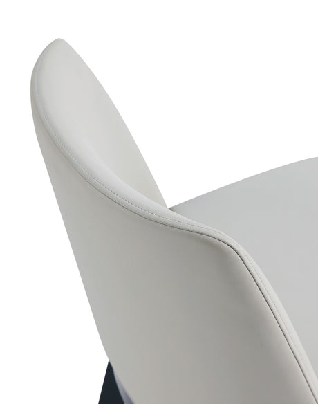 Gansevoort Faux Leather Dining Chair in Stone Grey (set of 4) - Ornate Home