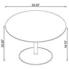 Ganso Black 2-piece Round Glass Top Coffee and End Table Set - Ornate Home