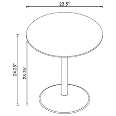 Ganso Black 3-piece Round Glass Top Coffee and End Table Set - Ornate Home