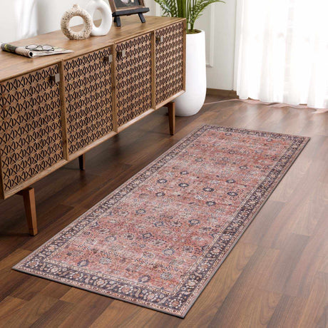 Ganyangan Red Washable Rug - Ornate Home