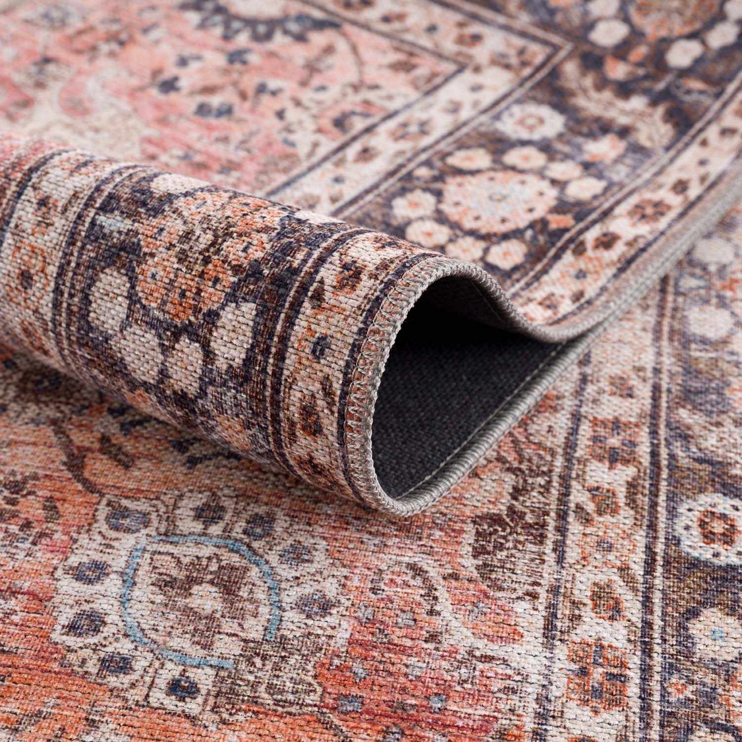 Ganyangan Red Washable Rug - Ornate Home