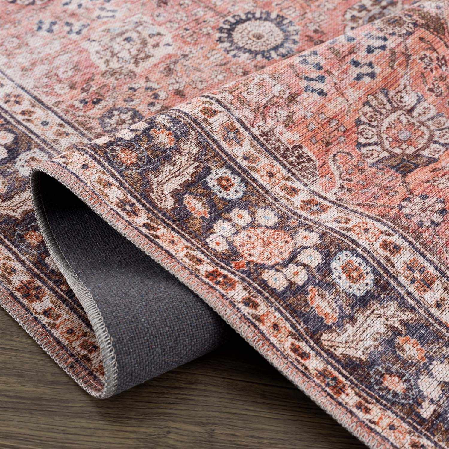Ganyangan Red Washable Rug - Ornate Home