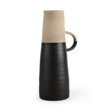 Garand Black/Natural Large Two-Toned Ceramic Jug - Ornate Home