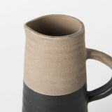 Garand Black/Natural Small Two-Toned Ceramic Jug - Ornate Home