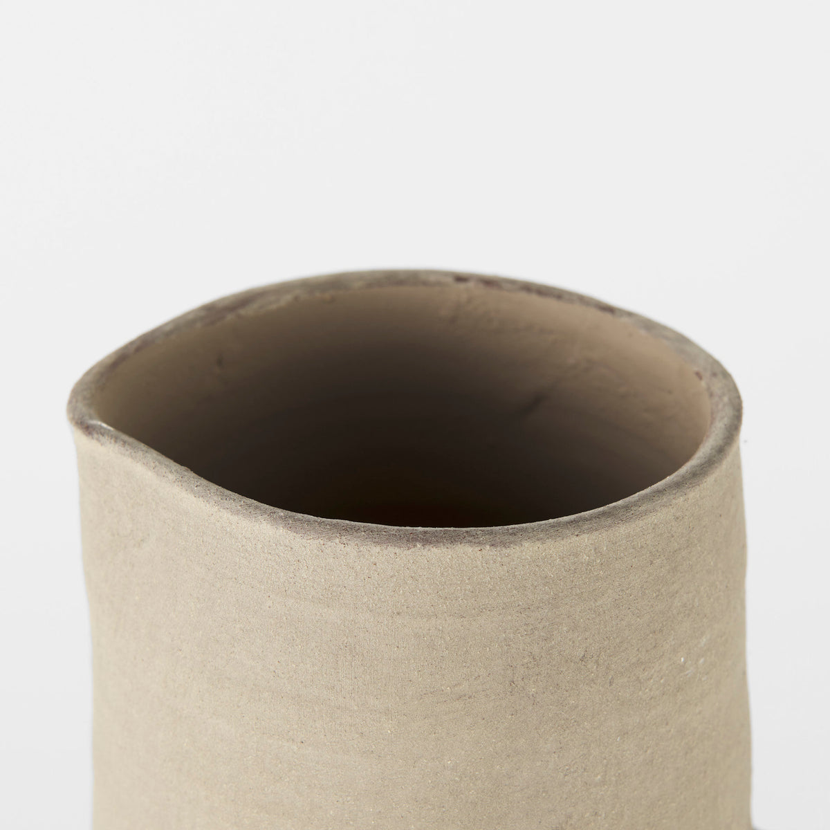 Garand White/Natural Medium Two-Toned Ceramic Jug - Ornate Home