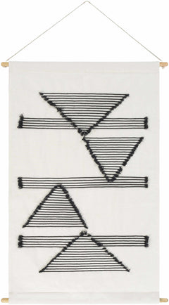 Garber Monochrome Geometric Wall Hanging - Ornate Home