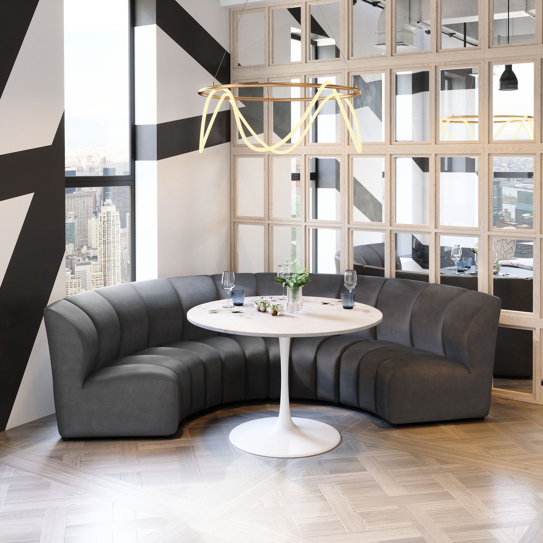 Garbi Black Modular Sectional