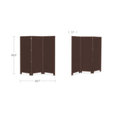Garbo Dark Brown Lacquer Screen - Ornate Home