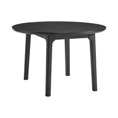 Garcia Black 3PC Dining Set with Round Drop Leaf Table and 2 Chairs - Ornate Home