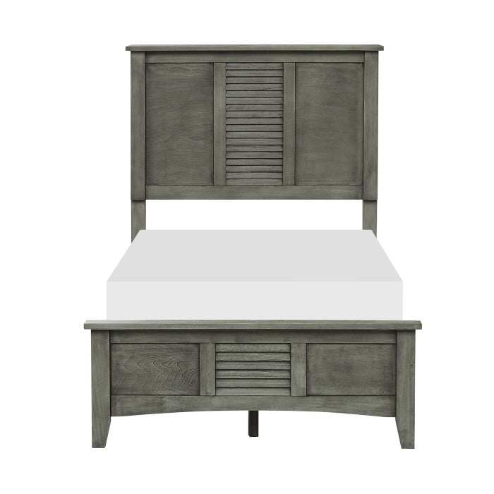 Garcia Gray Twin Bed - Ornate Home
