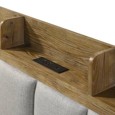 Garcia Light Aspen Brown Eastern King Bed - Ornate Home