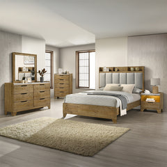 Garcia Light Aspen Brown Eastern King Bed - Ornate Home