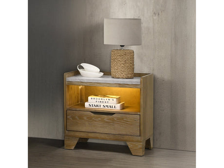 Garcia Light Aspen Brown Nightstand - Ornate Home