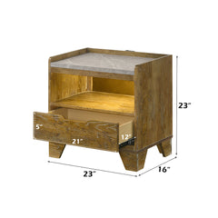 Garcia Light Aspen Brown Nightstand - Ornate Home