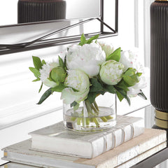Garden Peony White Bouquet - Ornate Home