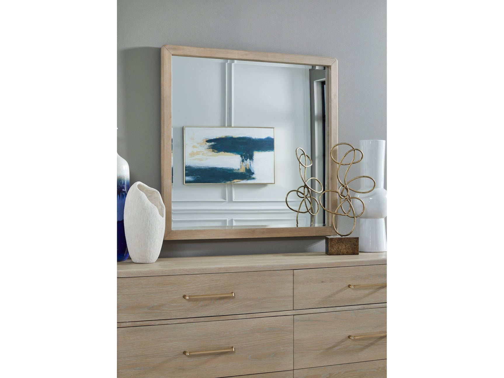 Gardenia Beveled Glass Wall or Dresser Mirror in Chai - Ornate Home