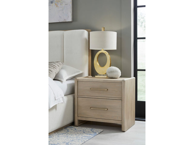 Gardenia Chai Two Drawer Oak Wood Nightstand - Ornate Home