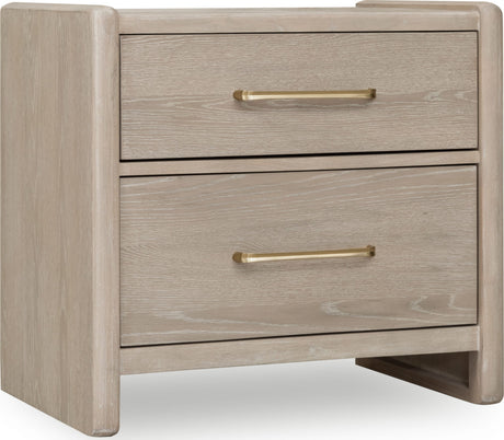 Gardenia Chai Two Drawer Oak Wood Nightstand - Ornate Home