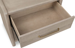 Gardenia Chai Two Drawer Oak Wood Nightstand - Ornate Home