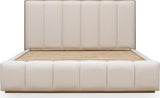 Gardenia Cotton/Chai Wood Frame Upholstered California King Platform Bed - Ornate Home