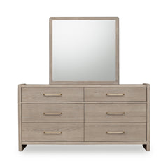 Gardenia Six Drawer Oak Wood Dresser in Chai - Ornate Home