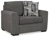 Gardiner Pewter Oversized Chair (Online Special Price) - Ornate Home