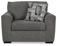 Gardiner Pewter Oversized Chair and Ottoman (Online Special Price) - Ornate Home
