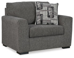Gardiner Pewter Oversized Chair and Ottoman (Online Special Price) - Ornate Home