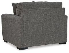 Gardiner Pewter Oversized Chair and Ottoman (Online Special Price) - Ornate Home