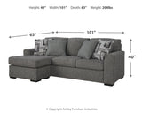 Gardiner Pewter Sofa Chaise and Ottoman (Online Special Price) - Ornate Home