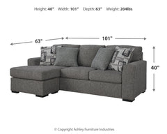 Gardiner Pewter Sofa Chaise and Ottoman - Ornate Home