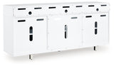 Gardoni White & Black 72" TV Stand (Online Special Price) - Ornate Home