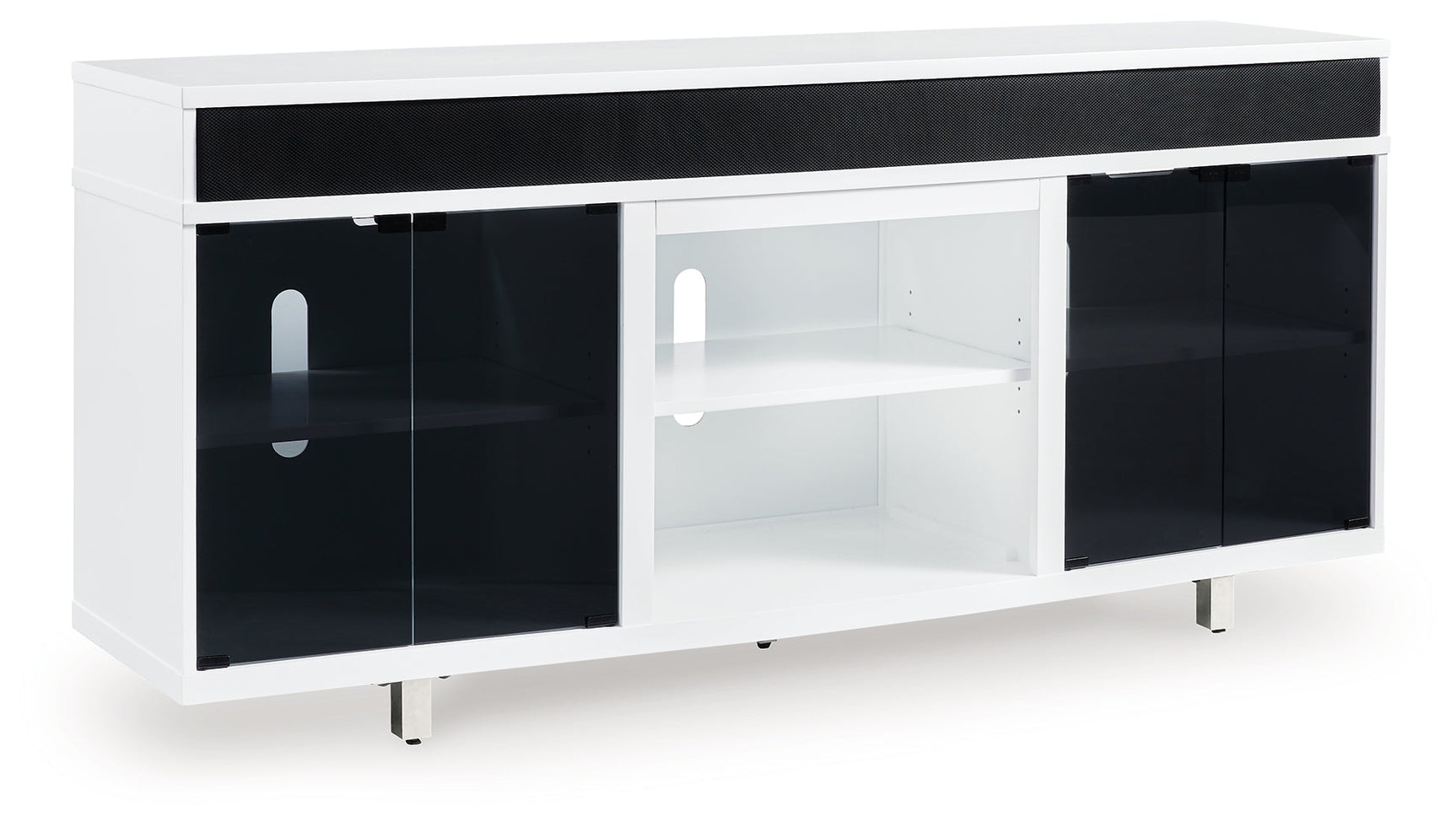Gardoni White & Black 72" TV Stand (Online Special Price) - Ornate Home
