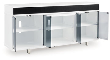 Gardoni White & Black 72" TV Stand - Ornate Home