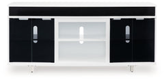 Gardoni White & Black 72" TV Stand - Ornate Home