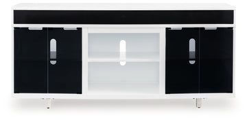 Gardoni White & Black 72" TV Stand - Ornate Home