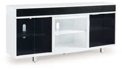 Gardoni White & Black 72" TV Stand - Ornate Home