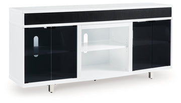 Gardoni White & Black 72" TV Stand - Ornate Home