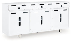 Gardoni White & Black 72" TV Stand - Ornate Home