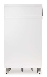 Gardoni White & Black 72" TV Stand w/ Electric Fireplace Insert - Ornate Home