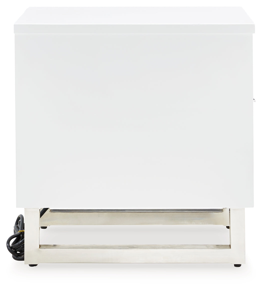 Gardoni White/Black Chairside End Table (Online Special Price) - Ornate Home