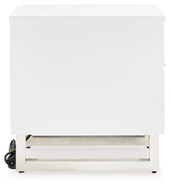 Gardoni White/Black Chairside End Table - Ornate Home
