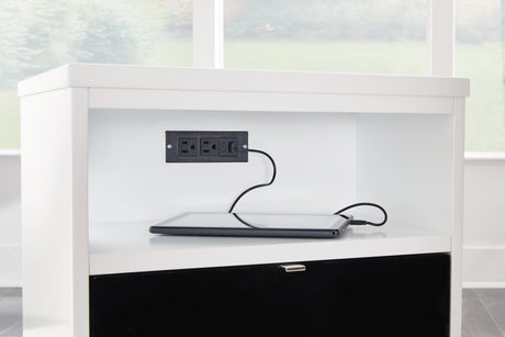 Gardoni White/Black Chairside End Table - Ornate Home