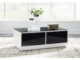 Gardoni White/Black Coffee Table (Online Special Price) - Ornate Home