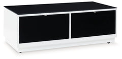 Gardoni White/Black Coffee Table - Ornate Home