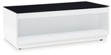 Gardoni White/Black Coffee Table and 2 Chairside End Tables (Online Special Price) - Ornate Home