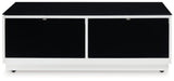 Gardoni White/Black Coffee Table and 2 Chairside End Tables (Online Special Price) - Ornate Home